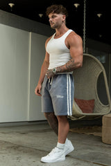 1058 - Vintage Striped Sweat Shorts